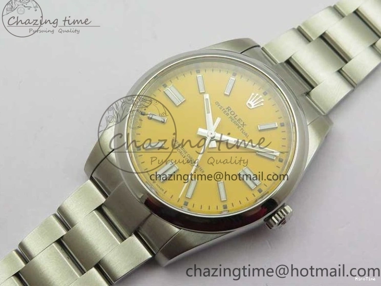 MiroTime 0424 Original Oyster Perpetual 41mm 124300 ROF 1:1 Best Edition 904L Steel Yellow Dial on SS Bracelet A 2667